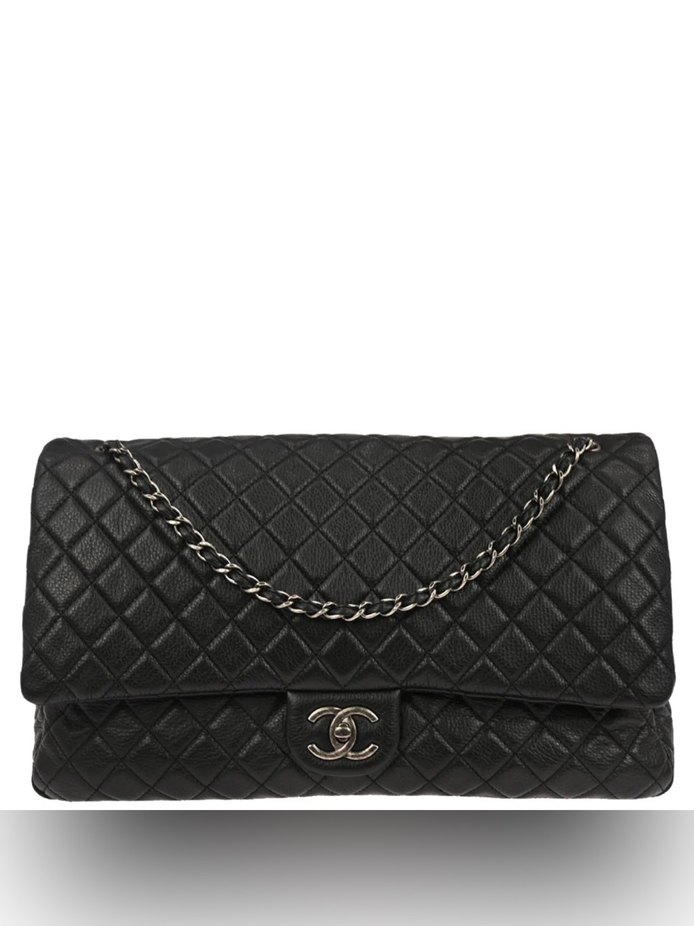 CHANEL Calfskin Quilted XXL Travel Flap Bag in Black - Picture 11 of 15